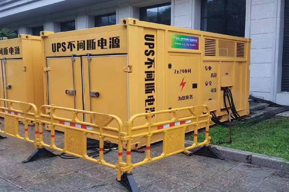 桂林发电机租赁施工现场