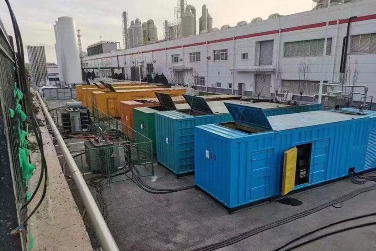 桂林发电机租赁施工现场